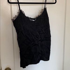 Zara black lace tank top